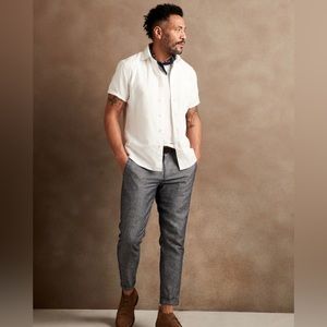 Banana Republic athletic fit pant preppy navy NWT